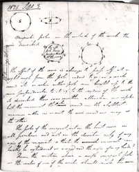 Página 74 del cuaderno de Faraday, sobre el 